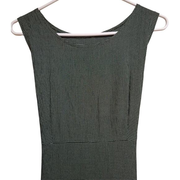 vintage 1990s gray sleeveless midi dress with a tie-back - Picture 2 of 5